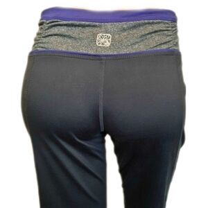 3/$20 Apana Yoga Active Pants Straight Leg High Waisted Ruched Womens Small